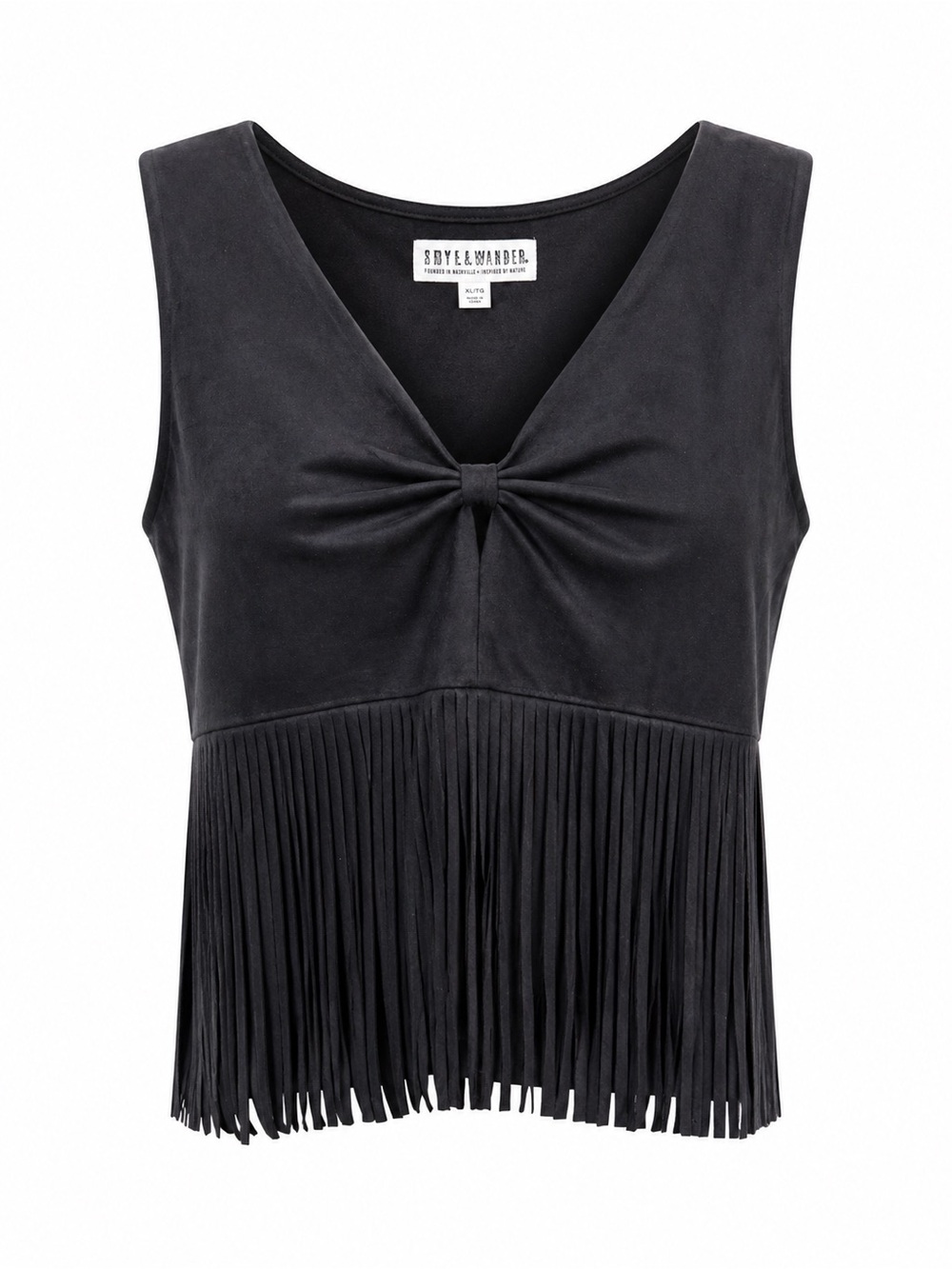 Idyllwind Fringe Tank Top Black Western Boho XL